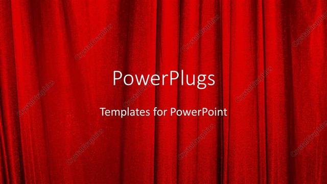  Presentation with entertainment - Red theater curtains on stage closed for entertainment and actors