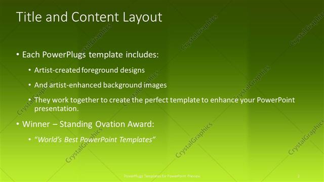 Title and Content presentation slide layout