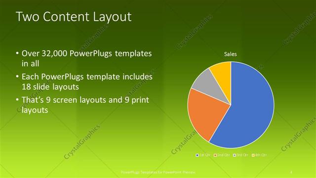 Two Content presentation slide layout