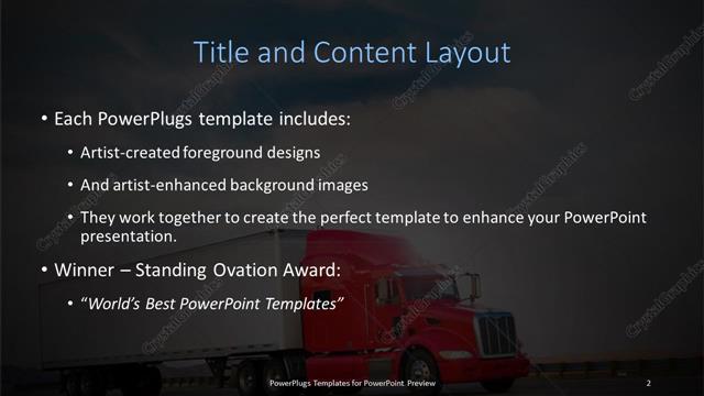 Title and Content presentation slide layout