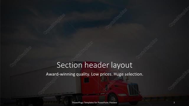 Section Header presentation slide layout