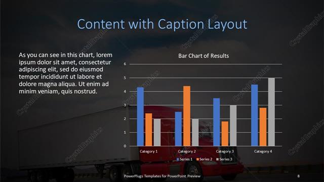 Content with Caption presentation slide layout