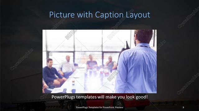 Picture with Caption presentation slide layout
