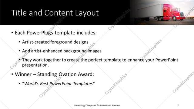 Title and Content presentation slide layout
