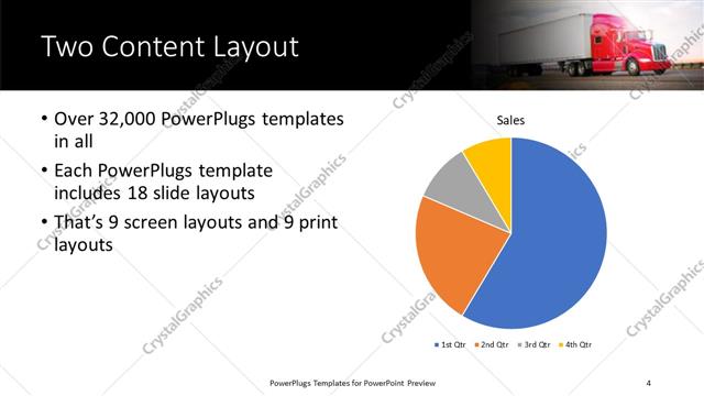 Two Content presentation slide layout