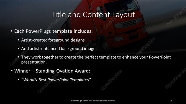 Title and Content presentation slide layout