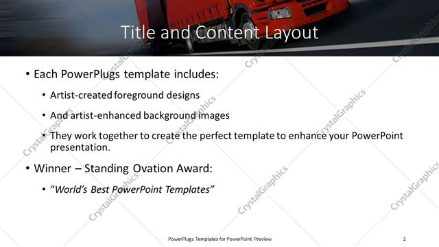 Title and Content presentation slide layout