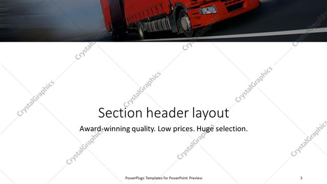 Section Header presentation slide layout
