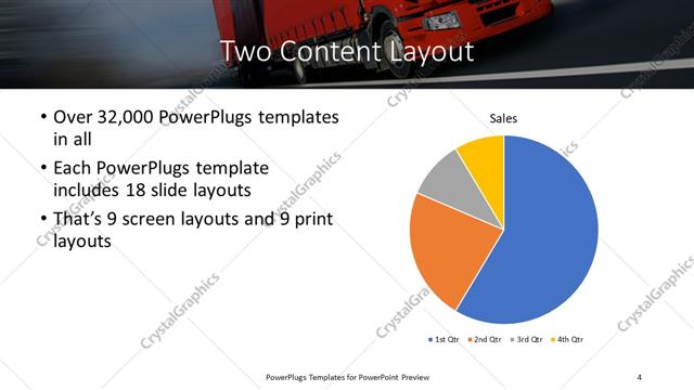 Two Content presentation slide layout