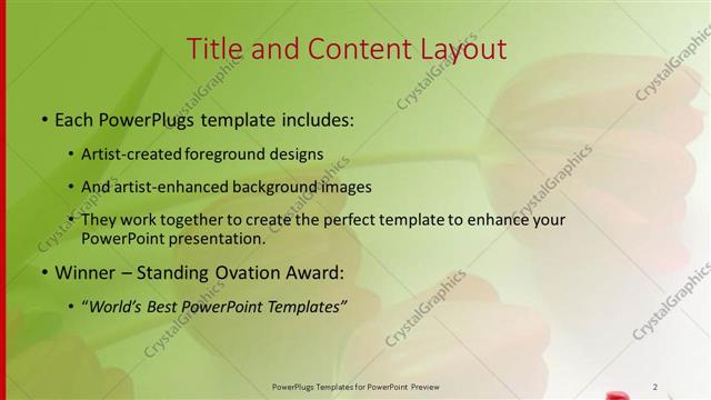 Title and Content presentation slide layout