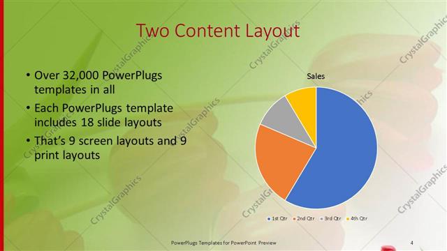 Two Content presentation slide layout
