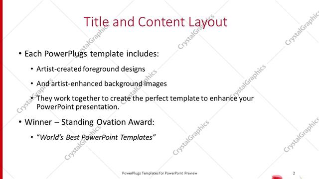 Title and Content presentation slide layout