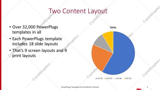 Two Content presentation slide layout