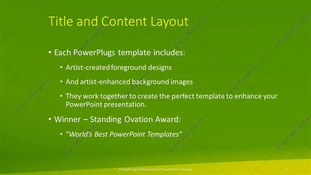 Title and Content presentation slide layout