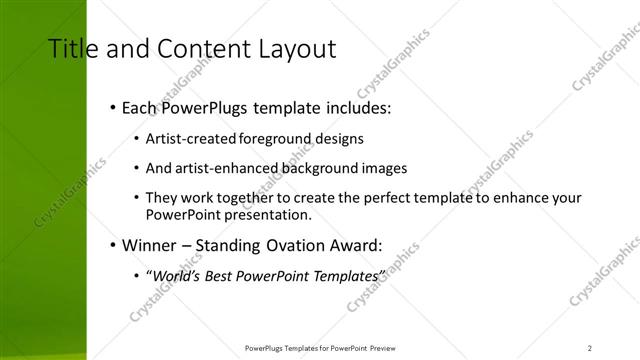 Title and Content presentation slide layout