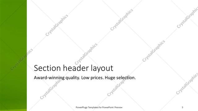 Section Header presentation slide layout