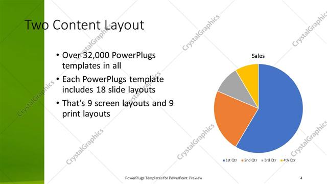 Two Content presentation slide layout