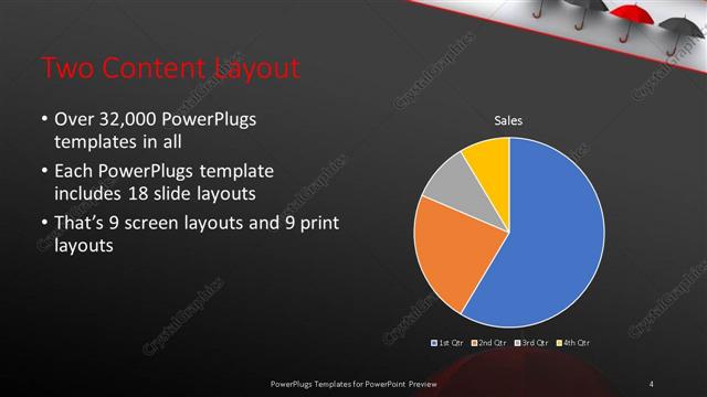 Two Content presentation slide layout