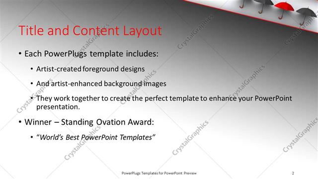 Title and Content presentation slide layout