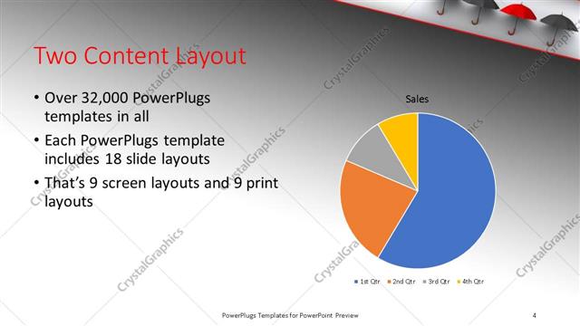 Two Content presentation slide layout