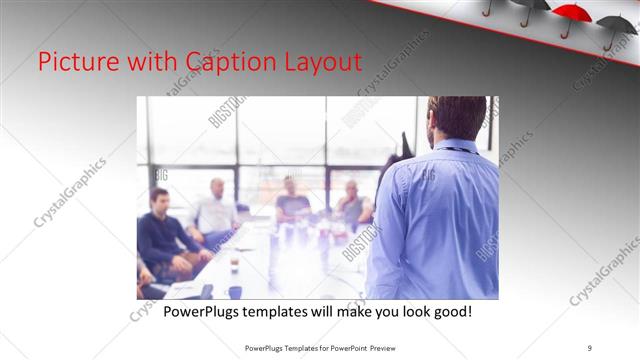 Picture with Caption presentation slide layout