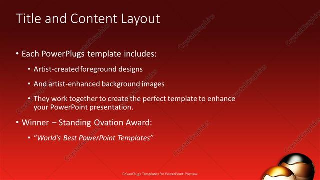 Title and Content presentation slide layout