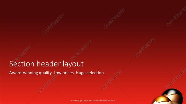 Section Header presentation slide layout