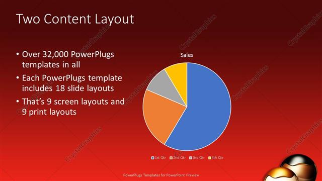Two Content presentation slide layout