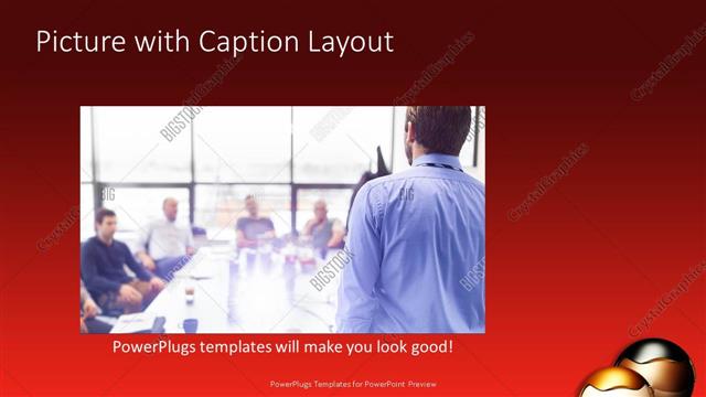 Picture with Caption presentation slide layout