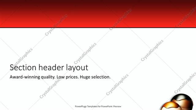 Section Header presentation slide layout