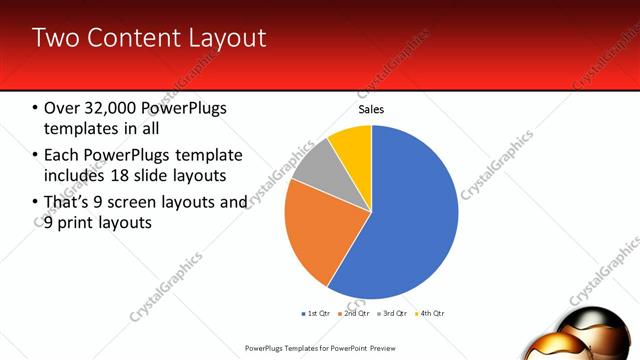 Two Content presentation slide layout