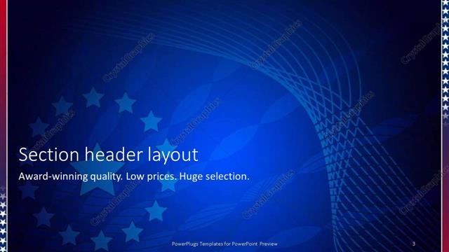 Section Header presentation slide layout
