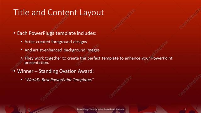 Title and Content presentation slide layout