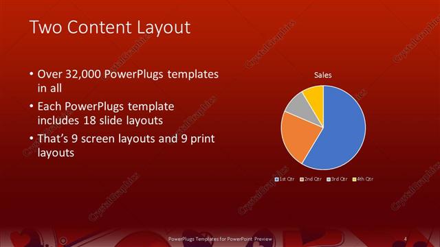 Two Content presentation slide layout