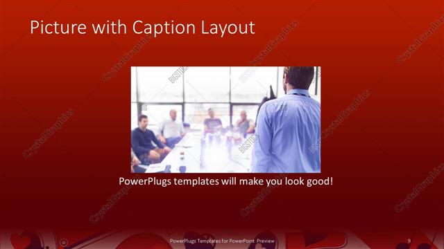 Picture with Caption presentation slide layout