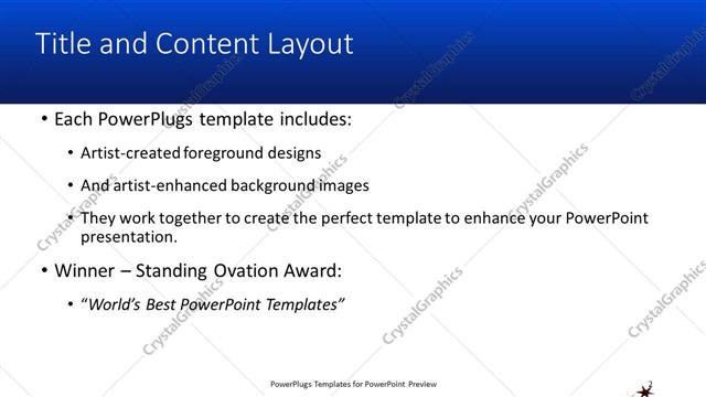 Title and Content presentation slide layout