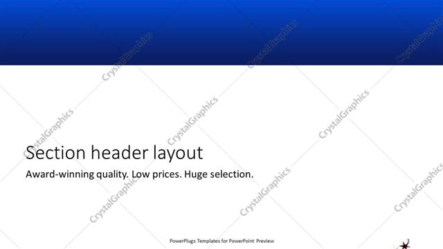 Section Header presentation slide layout