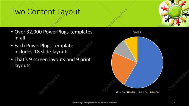 Two Content presentation slide layout
