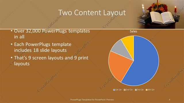 Two Content presentation slide layout