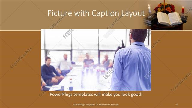 Picture with Caption presentation slide layout