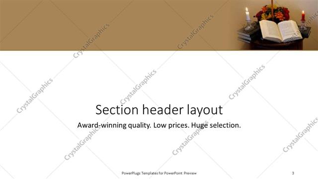 Section Header presentation slide layout