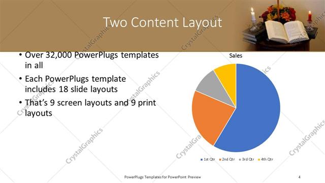 Two Content presentation slide layout