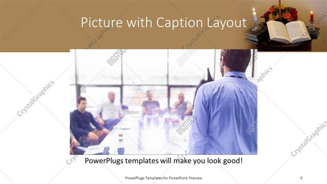 Picture with Caption presentation slide layout