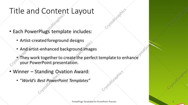 Title and Content presentation slide layout