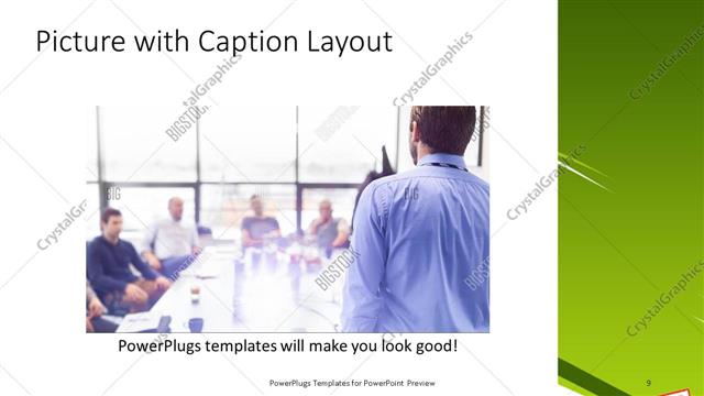 Picture with Caption presentation slide layout