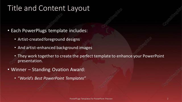 Title and Content presentation slide layout