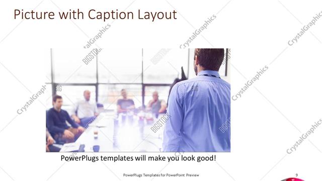 Picture with Caption presentation slide layout