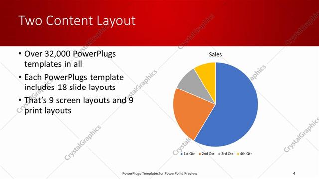 Two Content presentation slide layout