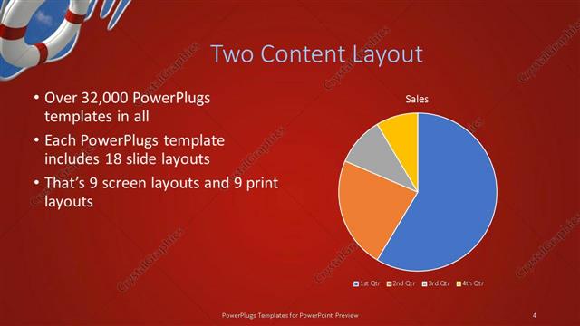 Two Content presentation slide layout