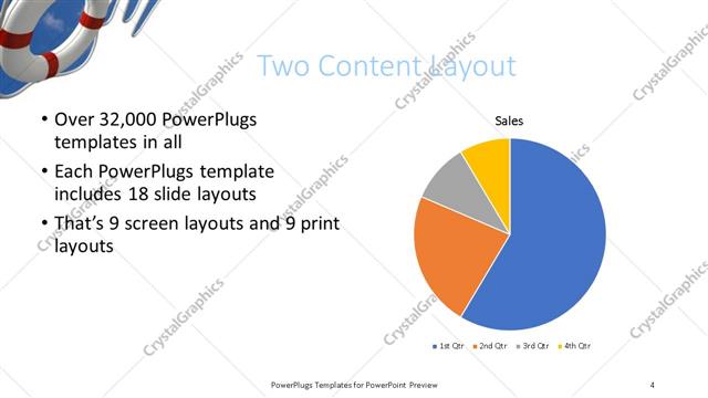 Two Content presentation slide layout